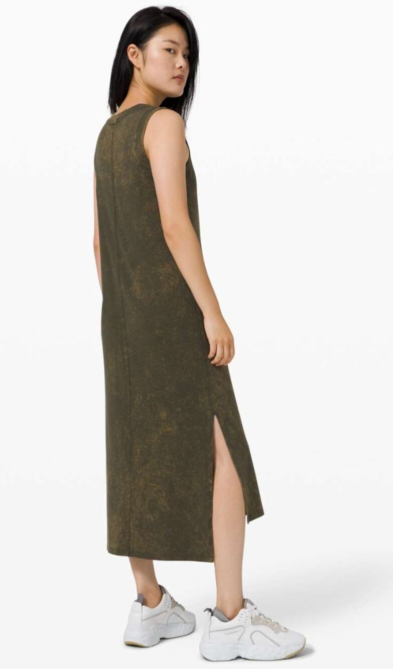 Lululemon All Yours Maxi Tank Dress Cloudy Wash Dark Olive